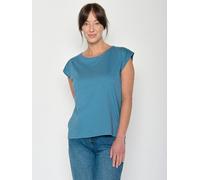 GREENBOMB Basic Timid - Lässiges Shirt aus Bio-Baumwolle / GOTS / Fair & Vegan Blau (Tide Stripes) M