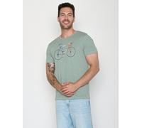 GREENBOMB Bike Jacques Spice - Sportliches T-Shirt aus Bio-Baumwolle / hochwertiger Print / GOTS / Fair & Vegan Grün (Weicher Salbei) XXL