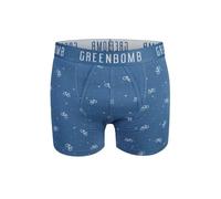 GREENBOMB Bike Space 2 Trunk - Figurbetonte Trunk aus Bio-Baumwoll Mix / hochwertiger Print / GOTS / Fair & Vegan Mehrfarbig (Blue Mix) XXL