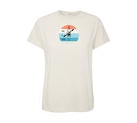 GREENBOMB Bio-Damen-T-Shirt 'Good Life' mit Rundhalsausschnitt, creme white, Gr. L