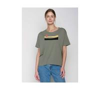 GREENBOMB Bio-Damen-T-Shirt 'Pathway' weit geschnitten, olive, Gr. L