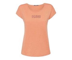 GREENBOMB Bio-Damen-T-Shirt 'Pause 2' mit Rundhalsausschnitt, peach, Gr. S