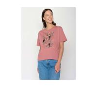 GREENBOMB Bio-Damen-T-Shirt 'Tucan Flower' weit geschnittten, dark rose, Gr. M