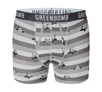 GREENBOMB Bio-Herren-Boxershort 'Panda Stripes', mix, Gr. XL