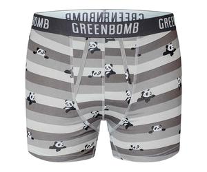 GREENBOMB Bio-Herren-Boxershort 'Panda Stripes', mix, Gr. XL