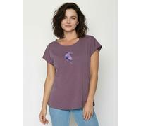 GREENBOMB Bird Look Cool - Lässiges T-Shirt aus Bio-Baumwolle / hochwertiger Print / GOTS / Fair & Vegan Lila (Moorberry) XL