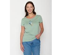 GREENBOMB Bird Look Loves - Sportliches T-Shirt aus Bio-Baumwolle / hochwertiger Print / GOTS / Fair & Vegan Grün (Blassgrün) XS