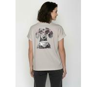 GREENBOMB Dog Coffee Loony - Sportliches T-Shirt aus Bio-Baumwolle mit Rollup Sleeve / hochwertiger Print / GOTS / Fair & Vegan brown S