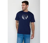 GREENBOMB Moose Cr usion - Lässiges Oversize-T-Shirt aus Bio-Baumwolle / hochwertiger Print / GOTS / Fair & Vegan Blau (Marineblau) L