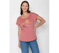 GreenBomb - Women's Mountain Scenery Cool - T-Shirt, Gr. S, rosa (DarkRose)