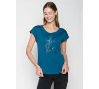 GREENBOMB Nature Bird Reed Cool - Sportliches T-Shirt aus Bio-Baumwolle / hochwertiger Print / GOTS / Fair & Vegan Blau (Rich Blue) M