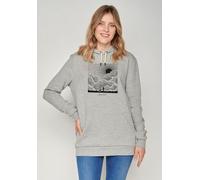 GREENBOMB Nature Buddies Chipper - Gemütlicher Hoodie aus Bio-Baumwolle / hochwertiger Print / GOTS / Fair & Vegan Grau (Heidegrau) S