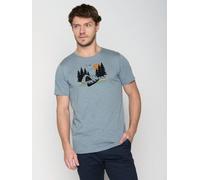 GREENBOMB Nature Canoe Tent Spice - Lässiges T-Shirt aus Bio-Baumwolle / hochwertiger Print / GOTS / Fair & Vegan Blau (Grey Blue) L