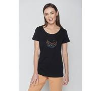 GREENBOMB Nature Mountain Stars Loves - Sportliches T-Shirt aus Bio-Baumwolle / hochwertiger Print / GOTS / Fair & Vegan Schwarz (Schwarz) XL