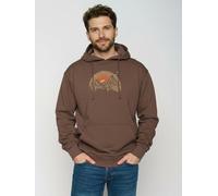 GREENBOMB Peak Circle Joy - Gemütlicher Hoodie aus Bio-Baumwolle / hochwertiger Print / GOTS / Fair & Vegan Braun (Earth Wood) S