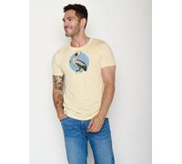 GREENBOMB Pelican Paradise Guide - Sportliches T-Shirt aus Bio-Baumwolle / hochwertiger Print / GOTS / Fair & Vegan Weiß (Vanilleeis) L