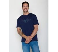 GREENBOMB Sail Away Fusion - Lässiges Oversize-T-Shirt aus Bio-Baumwolle / hochwertiger Print / GOTS / Fair & Vegan Blau (Marineblau) XL