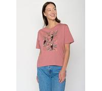 GREENBOMB Tucan Flower Nova - Kastiges T-Shirt aus Bio-Baumwolle / hochwertiger Print / GOTS / Fair & Vegan Rosa (Dark Rose) M