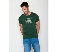 GREENBOMB Turtle Walk Guide - Sportliches T-Shirt aus Bio-Baumwolle / hochwertiger Print / GOTS / Fair & Vegan Grün (Flaschengrün) M