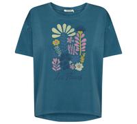 GreenBomb - Women's Les Fleurs Feel T-Shirt - T-Shirt, Gr. M, blau (TrueBlue)