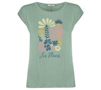 GreenBomb - Women's Les Fleurs Timid - T-Shirt, Gr. L, türkis (PaleGreen)