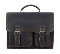 Greenburry Aktentasche Leder 39 cm blau