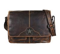 Greenburry Billy the Kid Ranger Leder Messenger A4 Umhängetasche Schultertasche Shoulderbag Crossover Crossbody Bag braun 0872-25