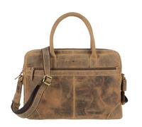 Greenburry Vintage Aktentasche Leder 41 cm Laptopfach braun