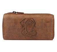 Greenburry Damengeldbörse Geldbörse Lederbörse mit Hunde Motiv Deutsche Dogge