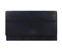 Greenburry Destressed Geldbörse RFID Schutz Leder 18.5 cm blau