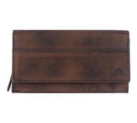 GREENBURRY Destressed Long Wallet RFID Teak Brown