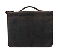 Greenburry Dokumentenmappe Leder - Braun Vintage Revival - Hochwertiges Rindsleder - Schreibmappe Leder - Konferenzmappe Leder - Ringbuch Leder