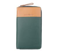 GREENBURRY Duett RV-Long Wallet RFID Bottlegreen / Tan