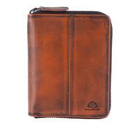 Greenburry Destressed Geldbörse RFID Schutz Leder 13 cm braun