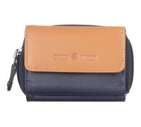 Greenburry Nappa Geldbörse RFID Schutz Leder 11 cm blau