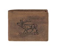 Greenburry Vintage Hirsch Geldbörse Leder 12 cm braun