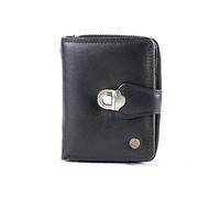 Greenburry Geldbörse Leder 9 cm, Unisex, Schwarz, Spongy-Design