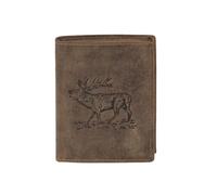 Greenburry Geldbörse Leder mit Hirsch "Vintage Hunting" 9x12cm