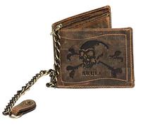 Greenburry Geldbörse SKULL Bikerbörse Leder Totenkopf mit Kette 1796-25 neu
