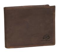 Greenburry Vintage 1705-RFID-25 Leder Geldbeutel mit Münzfach in dunkel braun