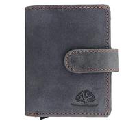 Greenburry Vintage Original Geldbörse RFID Leder 8 cm steel blue-orange (1686-27) blau