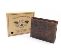 Greenburry Leder Geldbörse braun Vintage Animal Collection Keiler 1705-wildboar-25