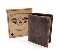 Greenburry Leder Geldbörse braun Vintage Animal Collection Royal Stag Hirsch 1701-stag-25