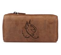 Greenburry Leder Geldbörse Geldbeutel Portemonnaie mit Hunde Motiv Bull Terrier