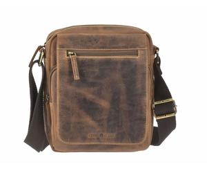 GreenBurry Leder Schultertasche M - Travel VI Vintage 1554-25