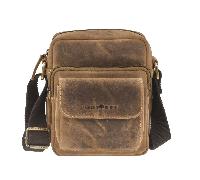 Greenburry Vintage 1542 Travel Crossbody Bag in Sattelbraun (2.7 Liter), Umhängetasche