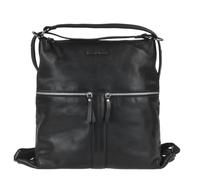 Greenburry Leder Umhängetasche Rucksacktasche Damen Colombiana schwarz 34x37cm