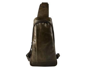 Greenburry Newport Umhängetasche Leder 33 cm grün