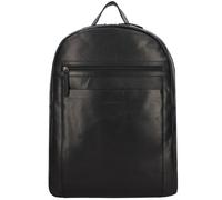Greenburry Pure Black Daypack Leder 46 cm Laptopfach schwarz