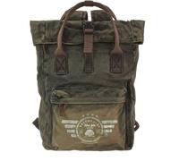 Greenburry Rucksack Canvas 38x42cm "Aviator" Explorer No.2 khaki - 5892-30